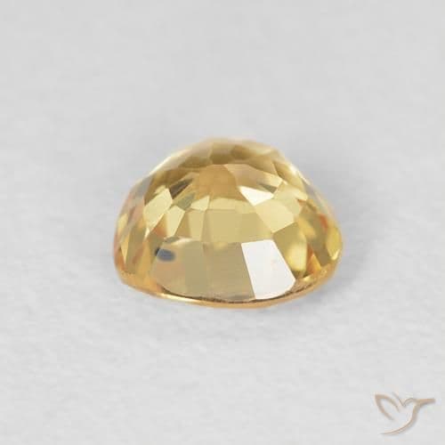 0.47ct Light Yellow Sapphire, Heart Shape, 4.6x4.6 mm