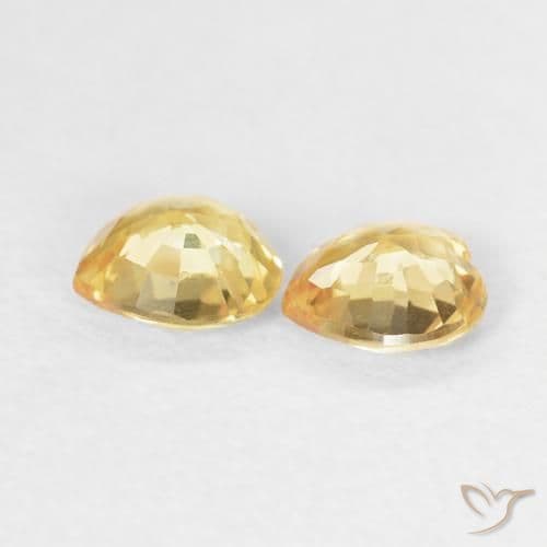 0.78ct Natural Golden Sapphire, Heart Shape, 4.7x4.5 mm