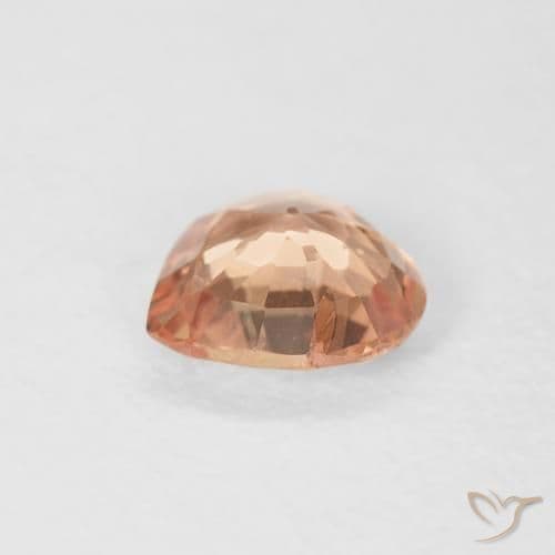 0.40ct Medium Orange Sapphire, Heart Shape, 4.8x4.8 mm