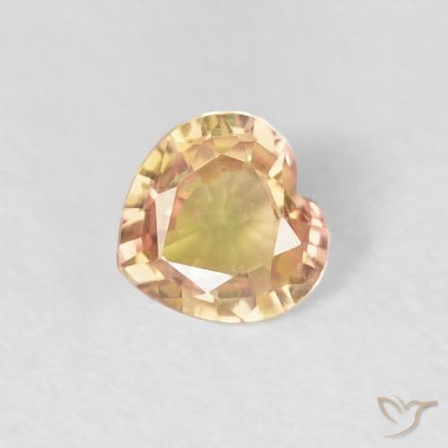 0.33ct Natural Multicolor Sapphire, Heart Shape, 4.5x4.4 mm