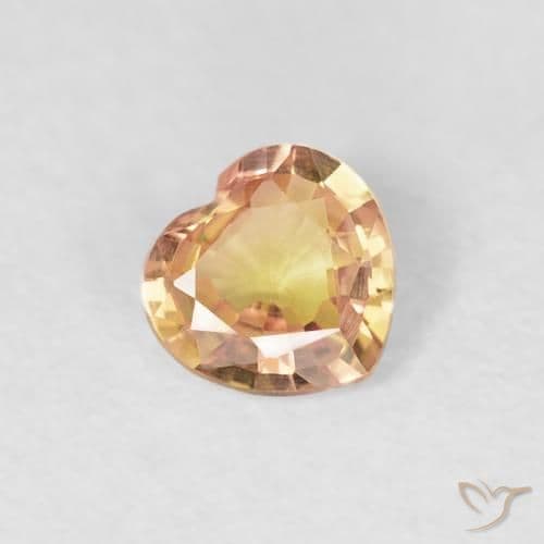 0.33ct Natural Multicolor Sapphire, Heart Shape, 4.5x4.4 mm