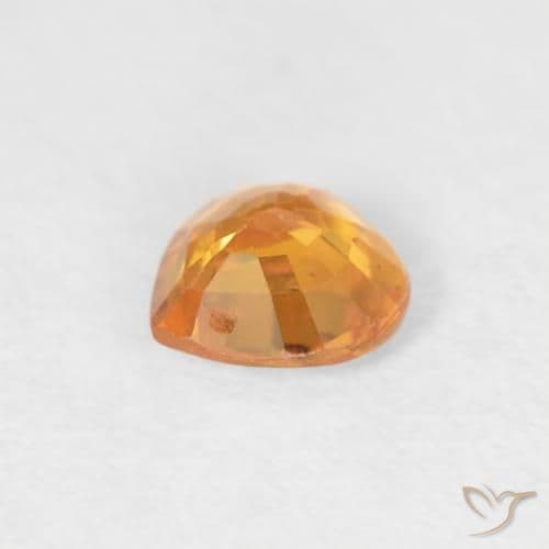 0.40ct Apricot Orange Sapphire, Heart Shape, 4.5x4.5 mm