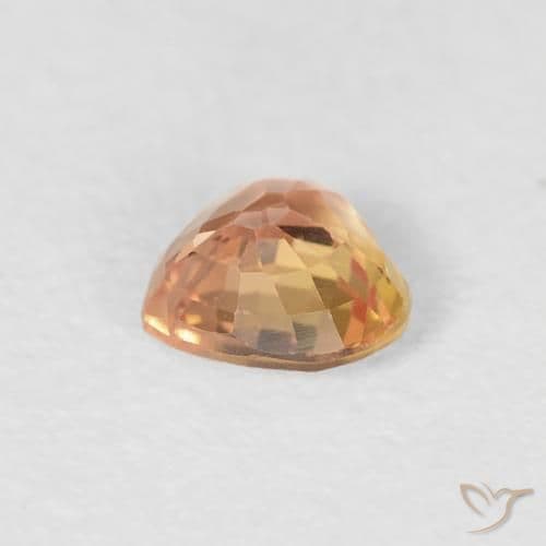 0.43ct Tiger Orange Sapphire, Heart Shape, 4.6x4.6 mm