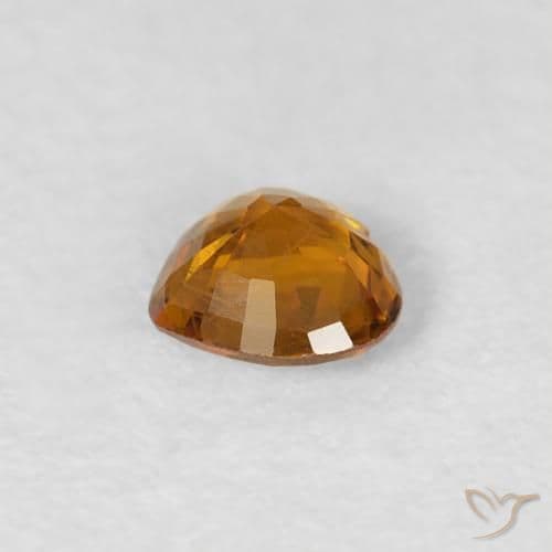 0.36ct Apricot Orange Sapphire, Heart Shape, 4.4x4.2 mm