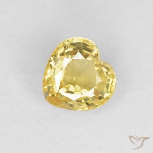 0.48ct Tuscany Yellow Sapphire, Heart Shape, 4.6x4.4 mm