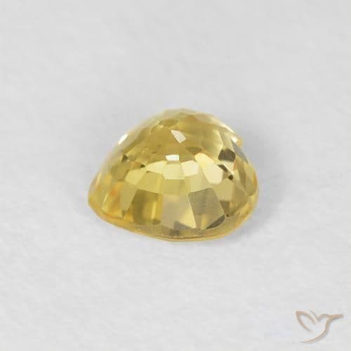 0.48ct Tuscany Yellow Sapphire, Heart Shape, 4.6x4.4 mm