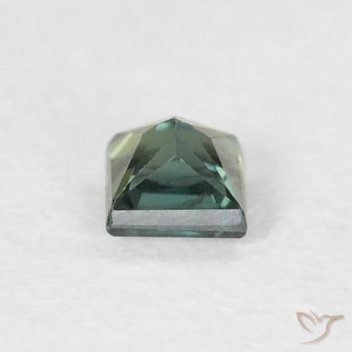 0.24ct Natural Dark Green Sapphire, Square, 3.1x3 mm