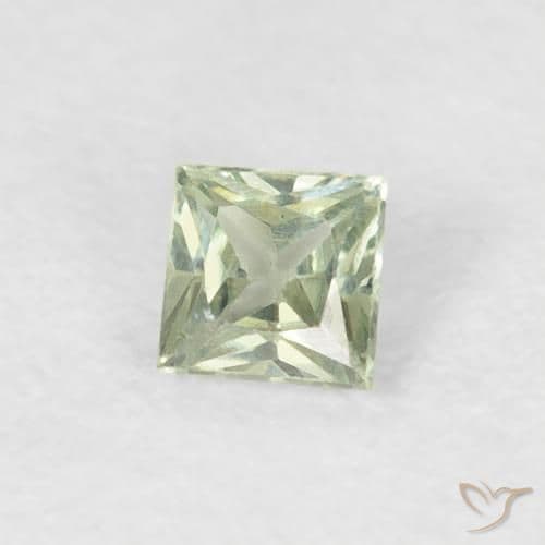 0.20ct Natural Light Forest Green Sapphire, Square, 3x3 mm