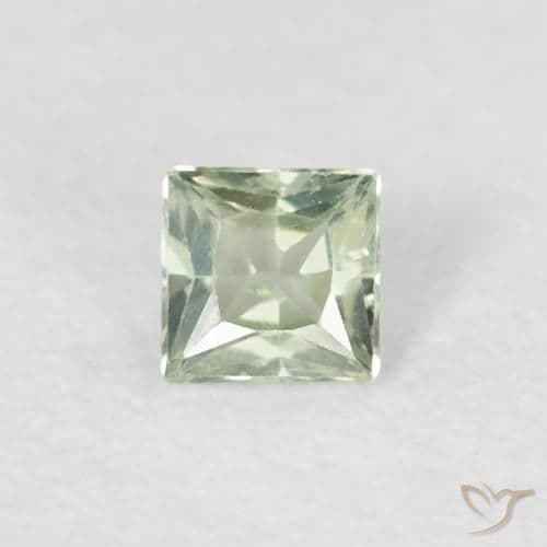 0.45ct Natural Warm Green Sapphire, Square, 3.1x3.1 mm