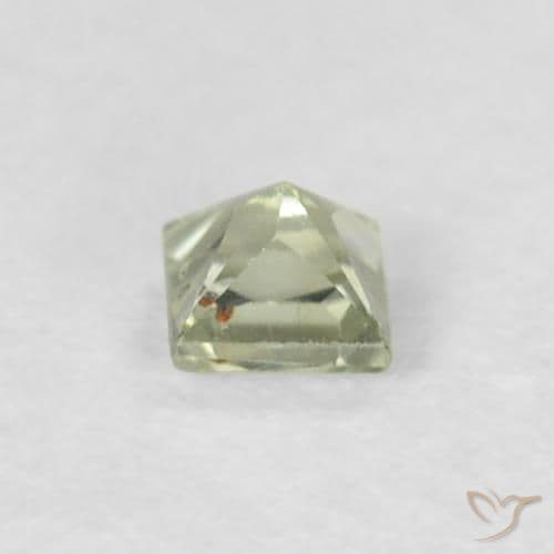 0.24ct Natural Very Light Green Sapphire, Square, 3x3 mm