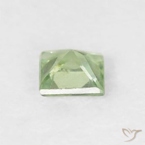 0.18ct Natural Very Light Green Sapphire, Square, 3x3 mm