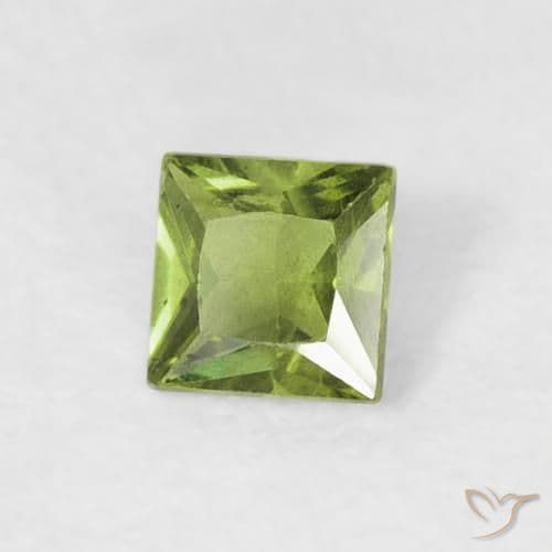 0.27ct Natural Lively Green Sapphire, Square, 3.5x3.5 mm