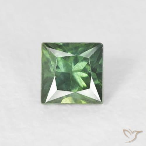 0.24ct Natural Medium Green Sapphire, Square, 3.1x3 mm