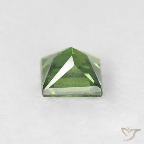 0.24ct Natural Medium Green Sapphire, Square, 3.1x3 mm