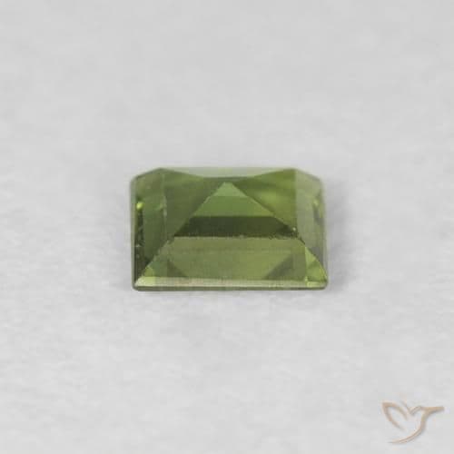 0.28ct Natural Warm Green Sapphire, Square, 4x3.9 mm