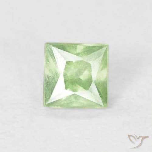 0.23ct Natural Medium Green Sapphire, Square, 3.1x3.1 mm