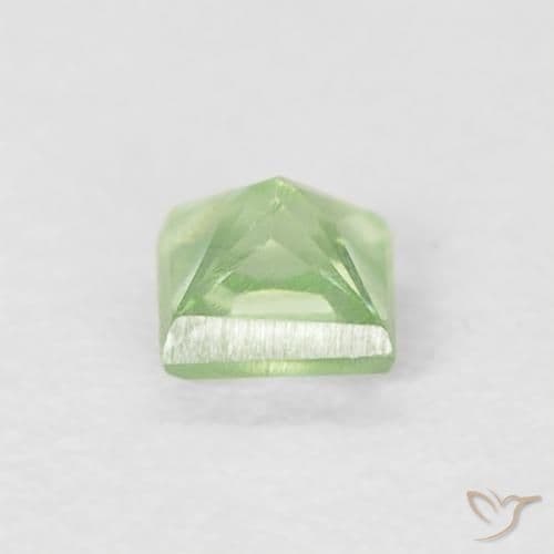 0.23ct Natural Medium Green Sapphire, Square, 3.1x3.1 mm