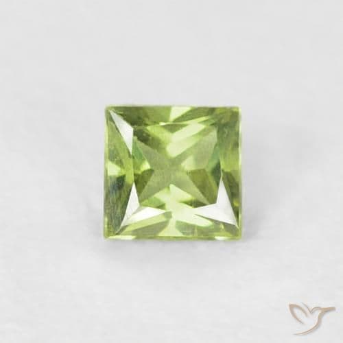 0.21ct Natural Light Lively Green Sapphire, Square, 3.1x3 mm