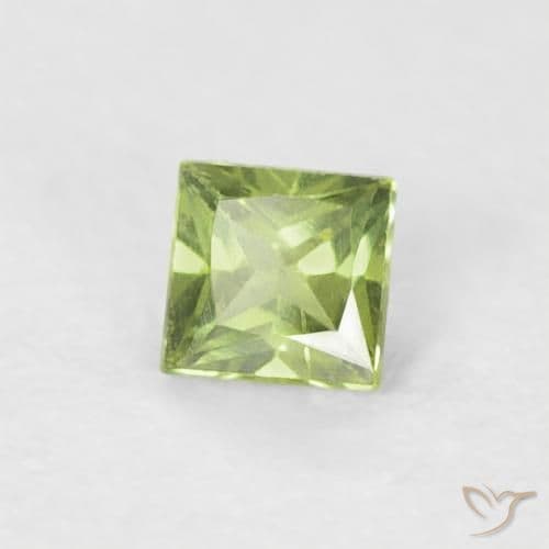 0.21ct Natural Light Lively Green Sapphire, Square, 3.1x3 mm