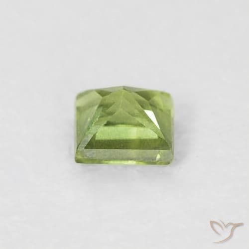 0.21ct Natural Light Lively Green Sapphire, Square, 3.1x3 mm