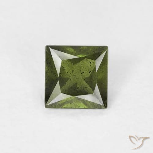 0.32ct Natural Deep Green Sapphire, Square, 3.9x3.9 mm