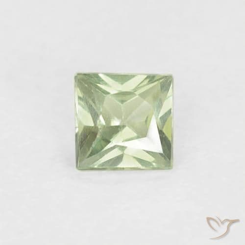 0.18ct Very Light Sage Green Sapphire, Square, 3.1x3.1 mm