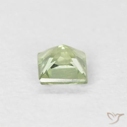 0.20ct Natural Medium Green Sapphire, Square, 3x3 mm