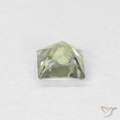 0.19ct Natural Pale Green Sapphire, Square, 3x3 mm