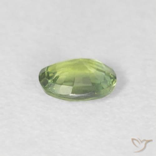 0.24ct Natural Warm Green Sapphire, Oval Cut, 4.2x3.3 mm