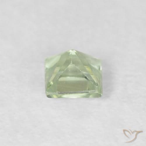 0.21ct Natural Very Light Green Sapphire, Square, 3x3 mm