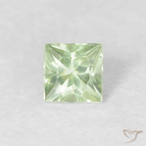 0.23ct Very Light Sage Green Sapphire, Square, 3.1x3.1 mm