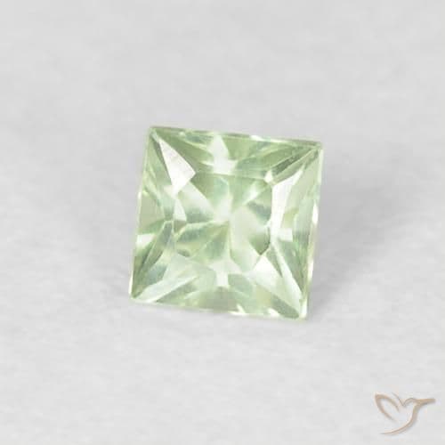 0.23ct Very Light Sage Green Sapphire, Square, 3.1x3.1 mm