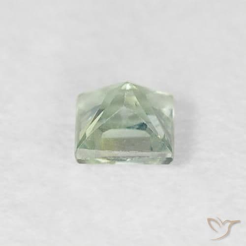 0.21ct Natural Light Sage Green Sapphire, Square, 3.1x3 mm