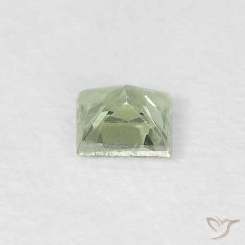 0.14ct Natural Medium Green Sapphire, Square, 3x3 mm