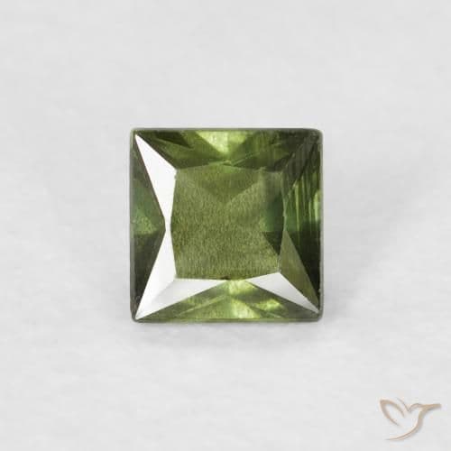 0.39ct Natural Forest Green Sapphire, Square, 3.8x3.7 mm
