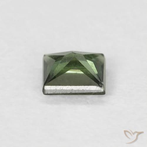 0.32ct Natural Deep Green Sapphire, Square, 3.7x3.6 mm