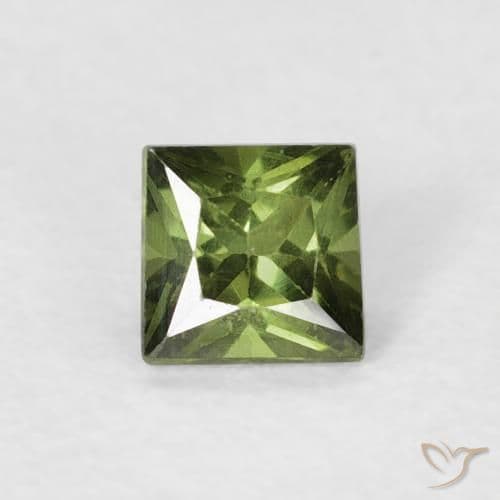 0.38ct Medium Dark-Green Sapphire, Square, 3.8x3.8 mm