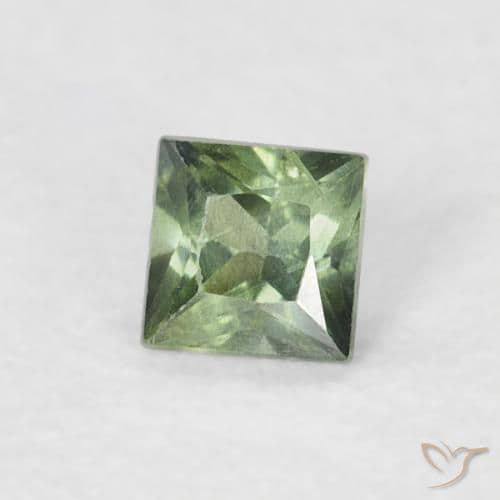 0.21ct Natural Light Forest Green Sapphire, Square, 3.1x3 mm