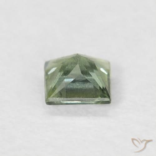 0.21ct Natural Light Forest Green Sapphire, Square, 3.1x3 mm