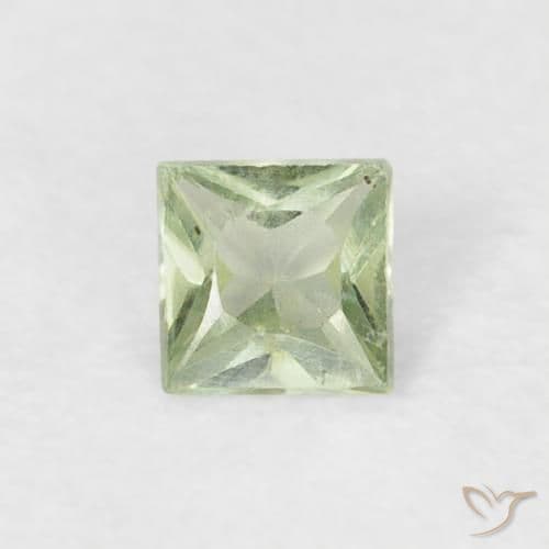0.17ct Very Light Sage Green Sapphire, Square, 3.1x3.1 mm