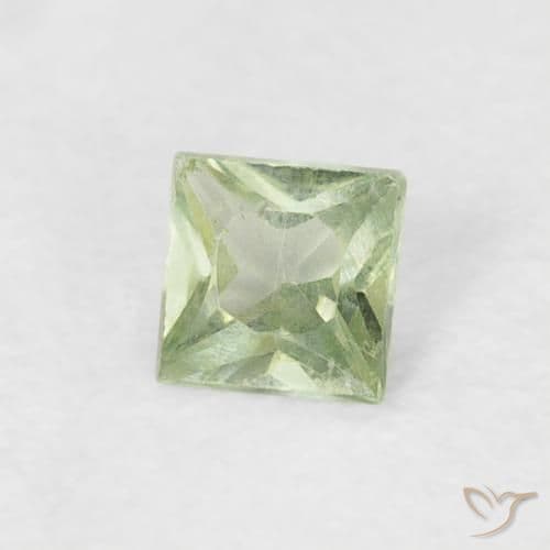0.17ct Very Light Sage Green Sapphire, Square, 3.1x3.1 mm