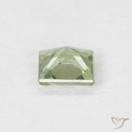0.17ct Very Light Sage Green Sapphire, Square, 3.1x3.1 mm