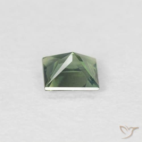 0.27ct Medium Light Green Sapphire, Square, 3.5x3.5 mm