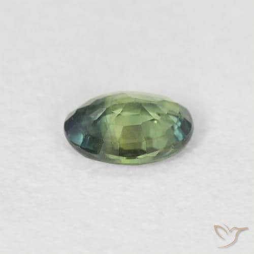 0.30ct Medium Blue Green Sapphire, Oval Cut, 4.6x3.7 mm