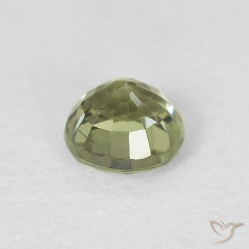 0.57ct Natural Medium Green Sapphire, Round Cut, 4.62 mm