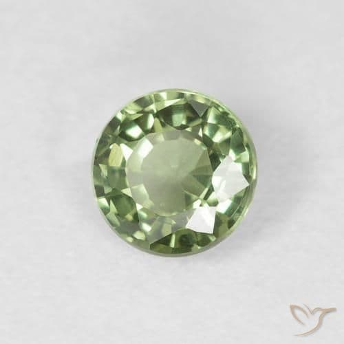 0.55ct Natural Deep Green Sapphire, Round Cut, 4.75 mm
