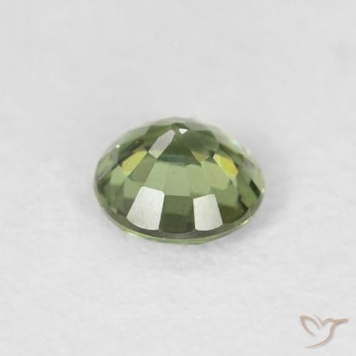 0.55ct Natural Deep Green Sapphire, Round Cut, 4.75 mm