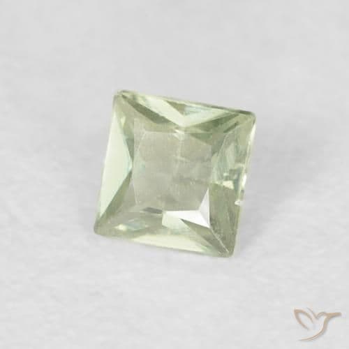 0.14ct Natural Grayish Green Sapphire, Square, 3x2.9 mm