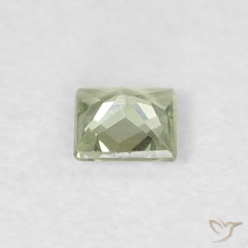 0.14ct Natural Grayish Green Sapphire, Square, 3x2.9 mm