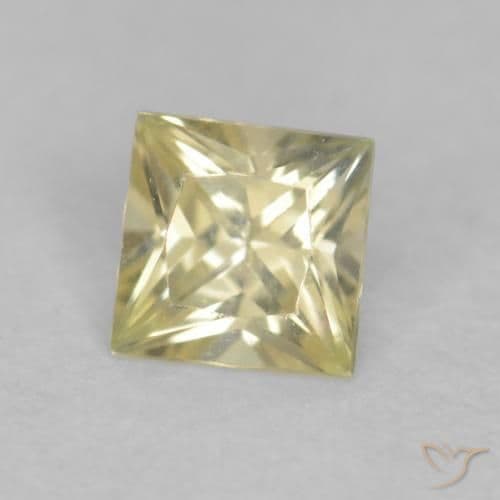 0.20ct Natural Lemon Yellow Sapphire, Square, 3.2x3.2 mm